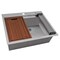 Ruvati 23 x 20 inch RV Workstation Drop-in Topmount Bar Prep Kitchen Sink 16 Gauge Stainless Steel RVH8203 - alternate 1
